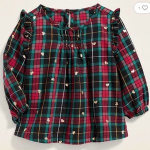 Old navy baby plaid blouse